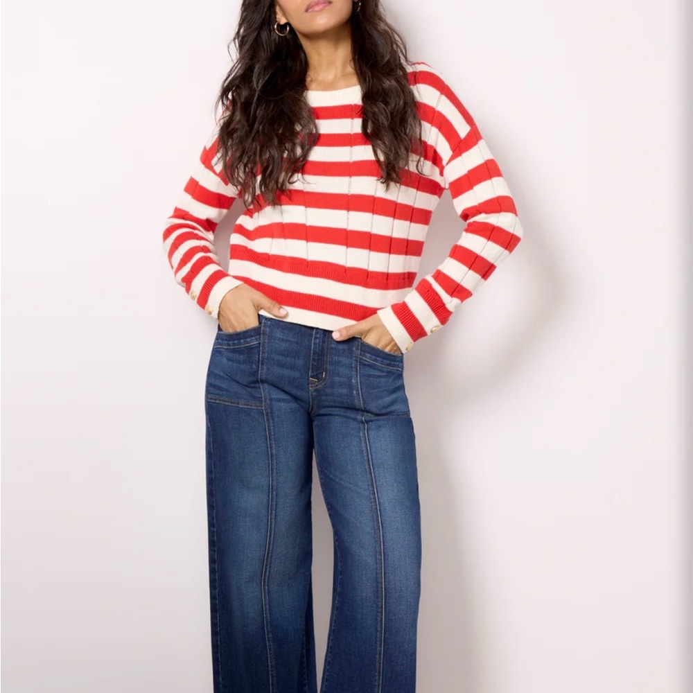 Evereve Cream Knit Top